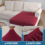 H.VERSAILTEX Sectional Couch Covers 1 Piece Chaise Slipcover L Shape Separate - Image 5