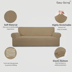 Easy-Going Stretch Oversized Sofa Couch Slipcover Washable Tan | 1-Piece Extra - Image 3