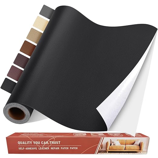 Self Adhesive Leather Repair Patch Kit, 35 in x 79 in Large Vinyl Leather by Yikda