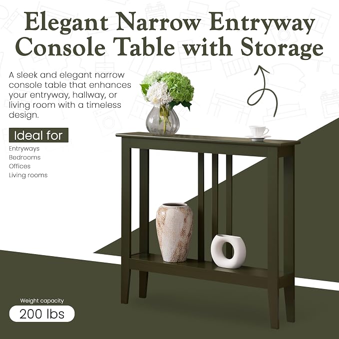 Kings Brand Furniture Narrow Console Table - Image 3