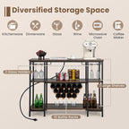 Giantex Wine Rack Freestanding Floor, Bar Cabinet - Image 5
