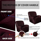 ANARACHON Leather Like Recliner Chair Covers Heavy Duty, 4 Pieces Recliner Cover - Image 8