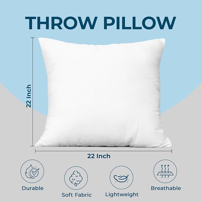 Utopia Bedding Throw Pillows, Decorative 22x22 Pillow Inserts - Image 4