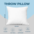 Utopia Bedding Throw Pillows, Decorative 22x22 Pillow Inserts - Image 4