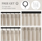 Pinch Pleated 92 Inch Curtains - Image 2