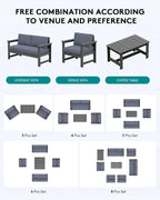SERWALL 2 Pieces Single Cushioned Sofa Armchair - Image 5