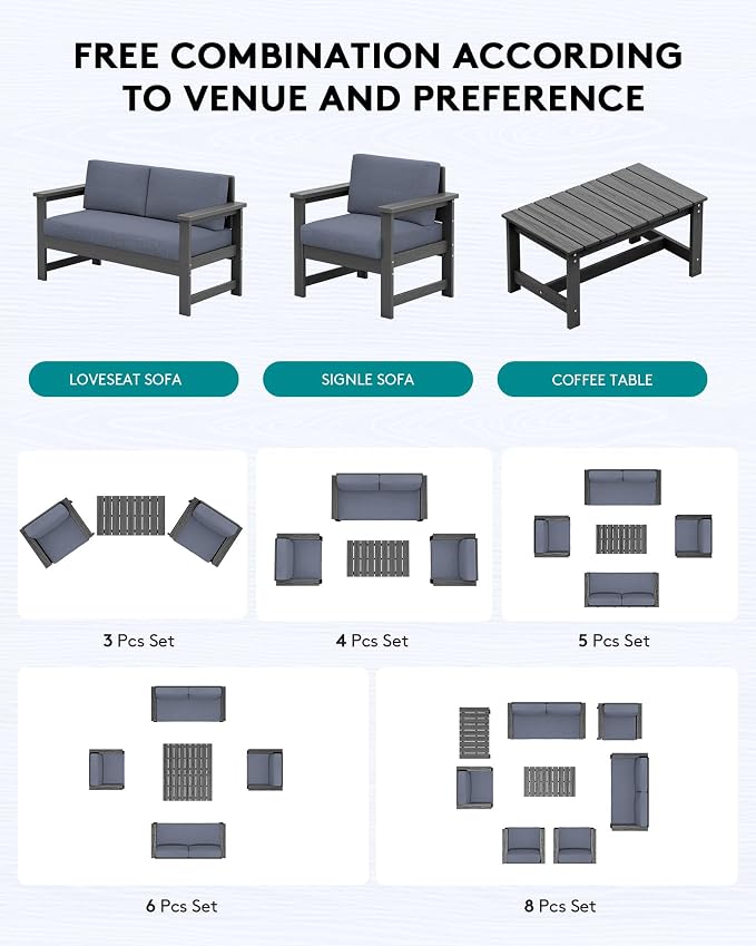 SERWALL 2 Pieces Single Cushioned Sofa Armchair - Image 5