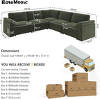 EASE MOOSE Oversized Modular Sectional Sofa, Extra Large L Shape Sectional - Image 2