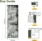 2x6 Ft Washable Runner Rug, Non-Slip Low Pile Hallway Kitchen Area Rug - Image 2