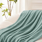 Exclusivo Mezcla Large Waffle Fleece Throw Blanket - Image 4