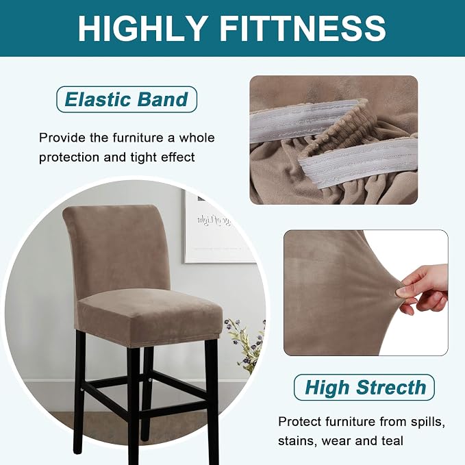 Turquoize Bar Stool Covers 2 Pack Bar Stool Covers - Image 4