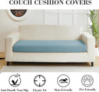 Couch Covers for 2 Cushion Sofa Pet Friendly Couch Cushion Covers Universal - Image 3