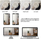 Chyhomenyc Ivory Sheer Curtains 63 Inch Long 2 Panels - Image 9