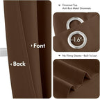 MIULEE Blackout Curtains for Bedroom 2 Panels 40 x 54 Inch Long Brown | Thermal - Image 4