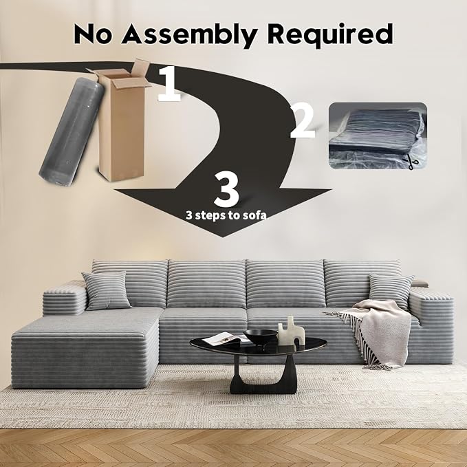 135.4" Cloud Modular Sectional Sofa Couch - Image 4
