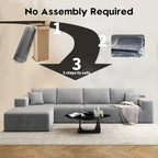 135.4" Cloud Modular Sectional Sofa Couch - Image 4