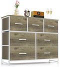 7-Drawer Dresser for Bedroom, Anti-Tip Wide Storage Organizer Fabric Chest of by SageNest