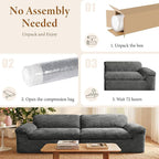 Vesgantti 118" Modular Sectional Couch, Comfy Corduroy Upholstered Cloud Couches - Image 8