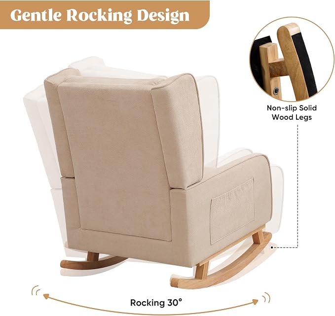 HCHAIRH Nursery Rocking Chairs, Rocking Chair Nursery - Image 5