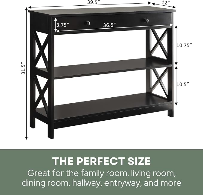 Convenience Concepts Oxford 1-Drawer Console Table 39.5" - Image 3