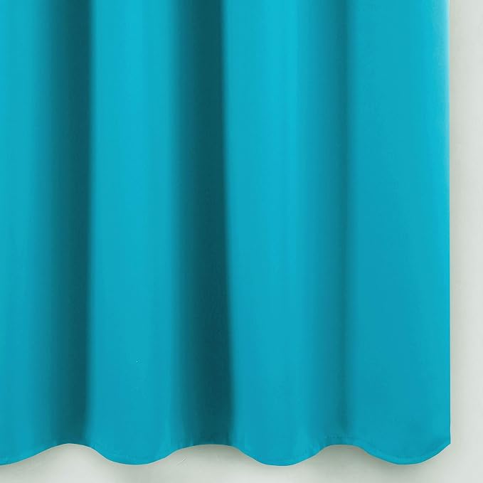 Teal Blackout Curtains 34 x 84 Inch Length/Set of 2 Curtain Panels/Thermal - Image 9