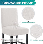 Turquoize 100% Waterproof Bar Stool Cover Stretch Washable Barstool Seat Covers - Image 3