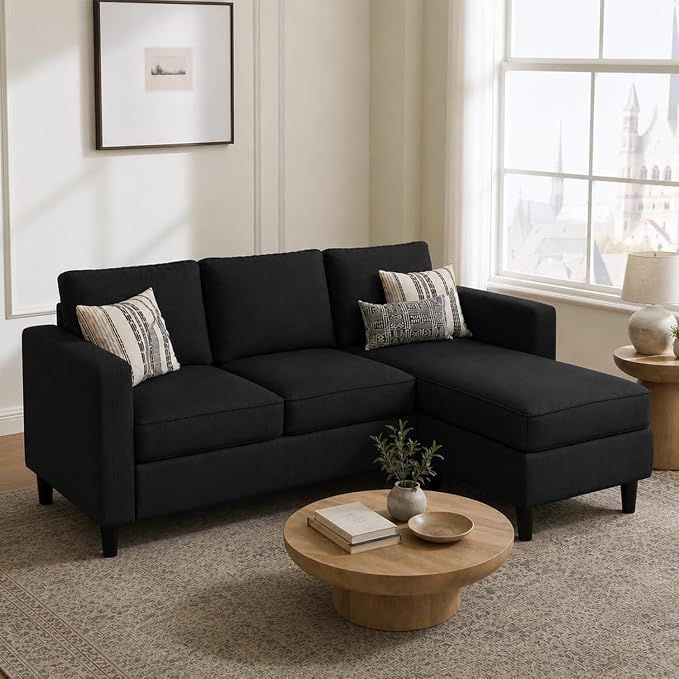 Nuturelly Modern Convertible Sectional Sofa Couch by Nuturelly