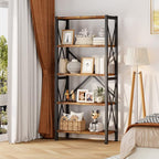 Homeiju 5-Tier Bookshelf, Wood Bookcase, Book Shelf - Image 8