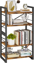 Homeiju Bookshelf, Dorm Desk Hutch, Desk Shelf Organizer, 4 Tier Stackable - Image 9