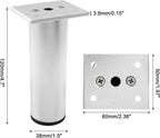 Set of 4 Aluminum Alloy Furniture Legs 4.7 Inch Height, 1.5 Inch Diameter - Image 2
