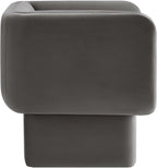 Modway Tate Performance Velvet Accent Chair in Storm Gray - Image 6
