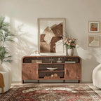 Entertainment Center for Living Room, Curved TV Stand - Image 2