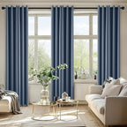 MIULEE Blackout Curtains for Bedroom 2 Panels 40 x 84 Inch Long Stone Blue | - Image 6