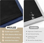MIULEE Navy Blue 100% Blackout Curtains - Image 4