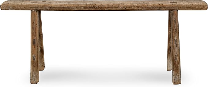 Artissance Handmade Wooden Entryway Bench, Vintage Noodle Bench by Unknown