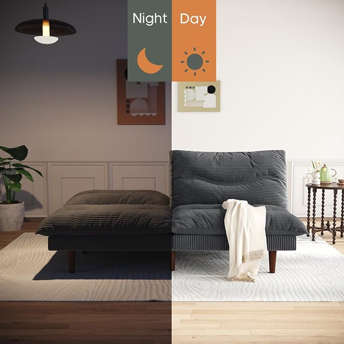 DreamDashio Futon Sofa Bed, 69 inch Futon Couch - Image 5