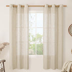 Semi Sheer Linen Curtains 72 inches Long by LAMIT