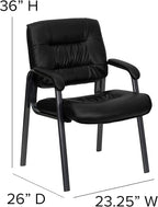 Flash Furniture Haeger LeatherSoft Tufted Executive Reception Chair - Image 3