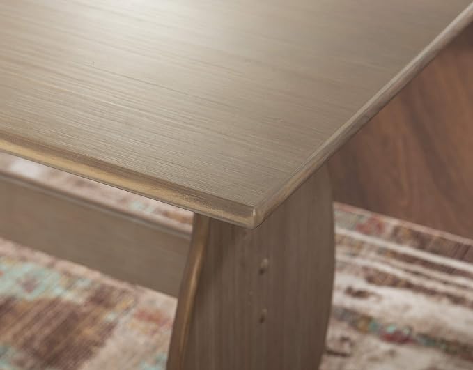 Linon Lucy Natural Wood and Linen Upholstered Corner Nook Kitchen Dining Set - Image 24