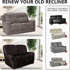 ANARACHON Leather Look Loveseat Recliner Covers Stay in Place 6-Piece Recliner - Image 6