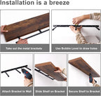 Fixwal Wood Floating Shelves for Wall, 47.2" Long Heavy Duty Wall Mounted - Image 7