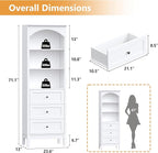 Bookshelf with Drawers, Floor Standing Display Storage Cabinet - Image 2