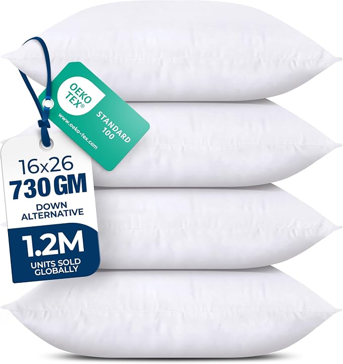 Utopia Bedding Throw Pillows, Decorative 16x26 Pillow Inserts by UTOPIABEDDING
