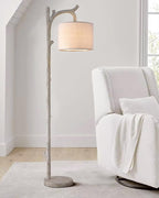 OYEARS Rustic Farmhouse Tree Trunk Floor Lamp Classic Country Wood Grain Resin - Image 6