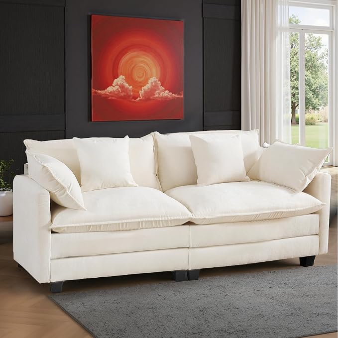77" Cloud Chenille Sofa Set by MUDANT