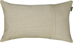 Set of 2 Leather Throw Pillow Covers Lumbar Cotton Linen Decor Patchwork Pillow - Image 3