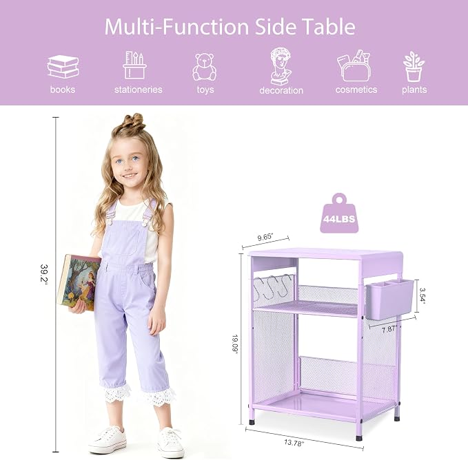 ECOLOVI Kids Nightstand 19in High - Image 2