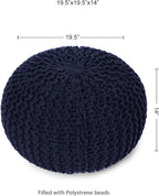 REDEARTH · Round Pouf Foot Stool Bean Bag Ottoman - Image 3