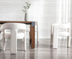 VESCASA Linen Barrel Dining Chair - Image 6