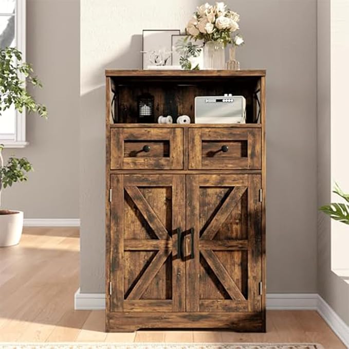 Befrases Set of 2 Farmhouse Storage Cabinet - Image 5